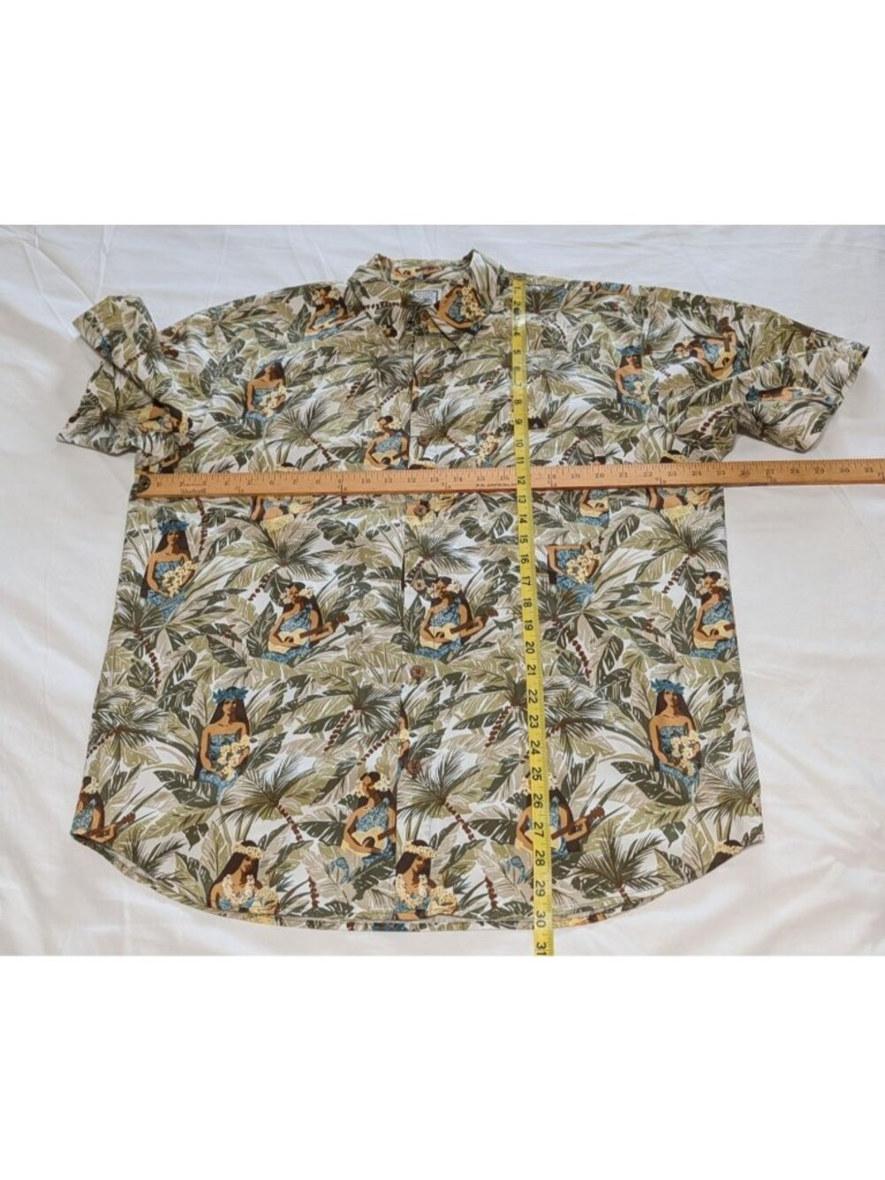 Roundtree & Yorke Mens Hawaiian Button-Up Shirts Lg 100% Cotton Tropical Floral - Picture 16 of 16